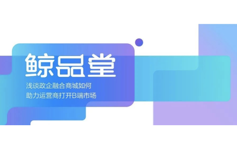 鯨品堂｜淺談政企融合商城如何助力運營商打開B端市場